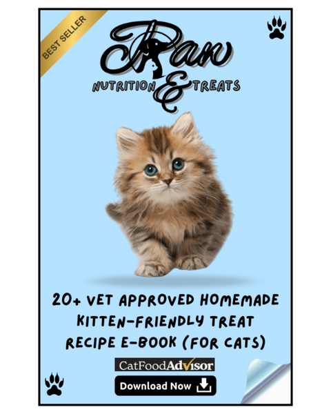 Paw Nutrition & Treats™ 20+ Vet-Approved Homemade Kitten-Friendly Treat Recipe E-Book (For Cats)