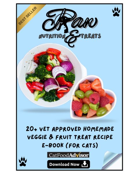 Paw Nutrition & Treats™ 20+ Vet-Approved Homemade Veggie & Fruit Treat Recipe E-Book (For Cats)