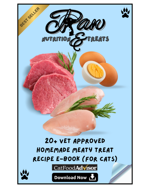 Paw Nutrition & Treats™ 20+ Vet-Approved Homemade Meaty Treat Recipe E-Book (For Cats)