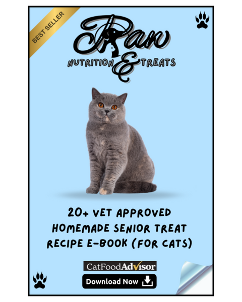 Paw Nutrition & Treats™ 20+ Vet-Approved Homemade Senior Treat Recipe E-Book (For Cats)