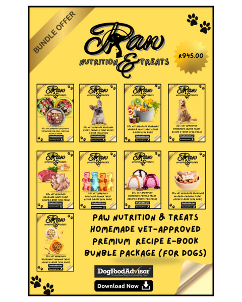 Paw Nutrition & Treats™ Homemade Vet-Approved Premium Recipe E-Book Bundle Package (For Dogs)