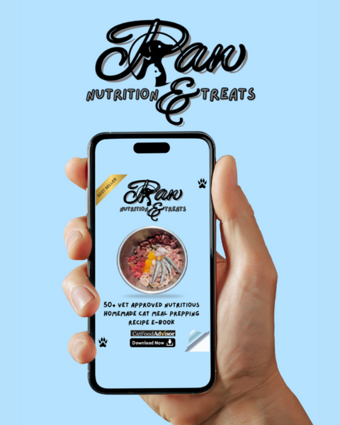 Paw Nutrition & Treats™ 50+ Vet-Approved Homemade Cat Meal Prepping Recipe E-Book (For Cats)