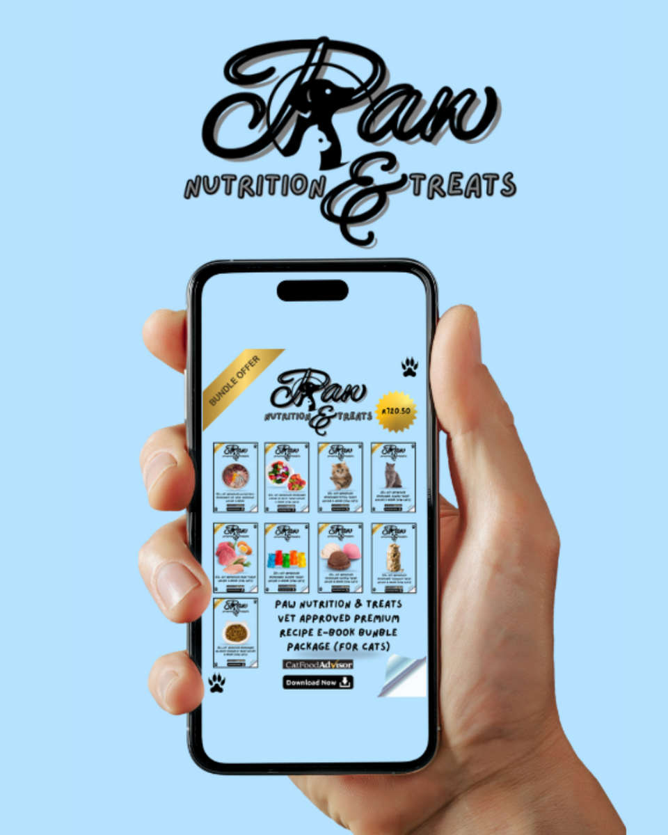 Paw Nutrition & Treats™ Homemade Vet-Approved Premium Recipe E-Book Bundle Package (For Cats)