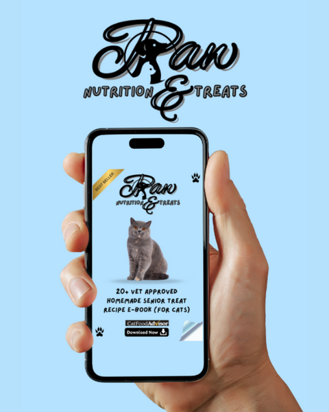 Paw Nutrition & Treats™ 20+ Vet-Approved Homemade Senior Treat Recipe E-Book (For Cats)