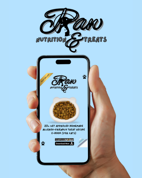 Paw Nutrition & Treats™ 20+ Vet-Approved Homemade Allergy-Friendly Treat Recipe E-Book (For Cats)
