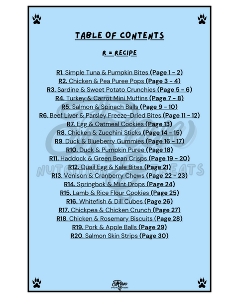 Paw Nutrition & Treats™ 20+ Vet-Approved Homemade Allergy-Friendly Treat Recipe E-Book (For Cats)