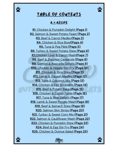 Paw Nutrition & Treats™ 50+ Vet-Approved Homemade Cat Meal Prepping Recipe E-Book (For Cats)