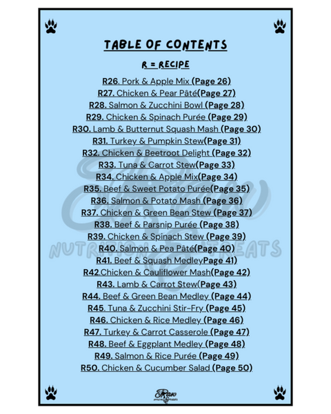 Paw Nutrition & Treats™ 50+ Vet-Approved Homemade Cat Meal Prepping Recipe E-Book (For Cats)