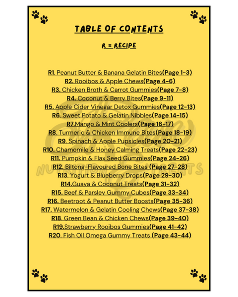 Paw Nutrition & Treats™ 20+ Vet-Approved Homemade Gummy Treat Recipe E-Book (For Dogs)