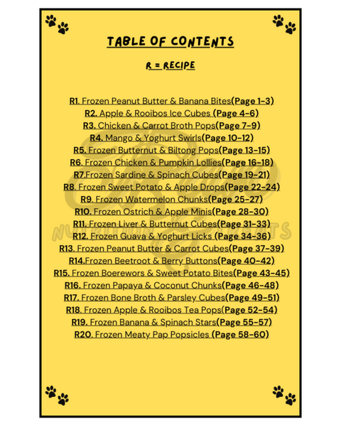 Paw Nutrition & Treats™ 20+ Vet-Approved Homemade Frozen Treat Recipe E-Book (For Dogs)